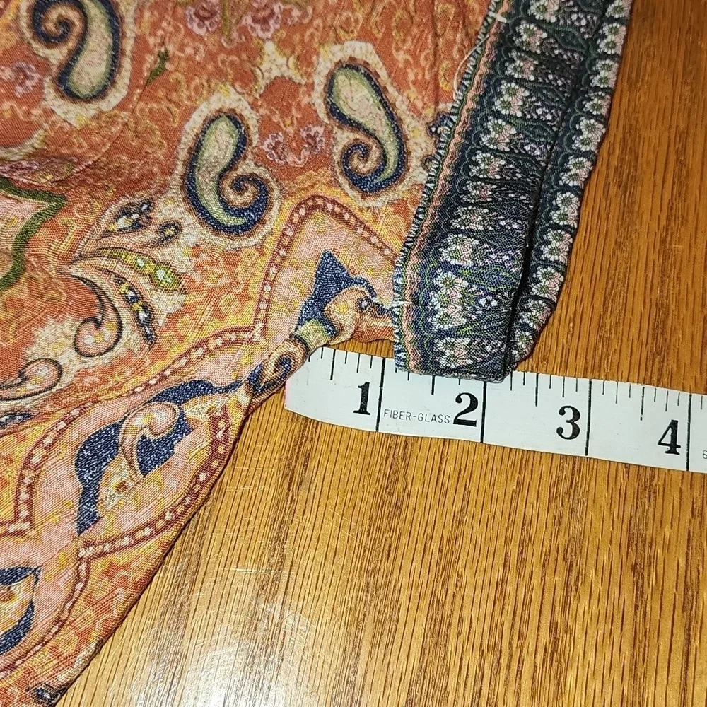 Daytrip Women's Blouse with Paisley Design in Cream and Brown - Picture 7 of 10
